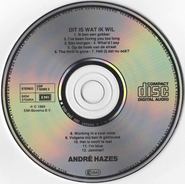 André Hazes : Dit Is Wat Ik Wil (CD, Album)