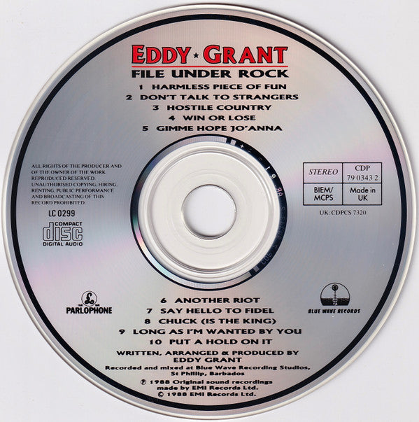Eddy Grant : File Under Rock (CD, Album)
