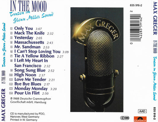Max Greger : In The Mood. Tanzen Im Glenn Miller Sound (CD, Album)