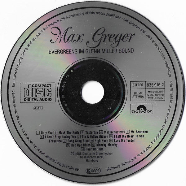Max Greger : In The Mood. Tanzen Im Glenn Miller Sound (CD, Album)
