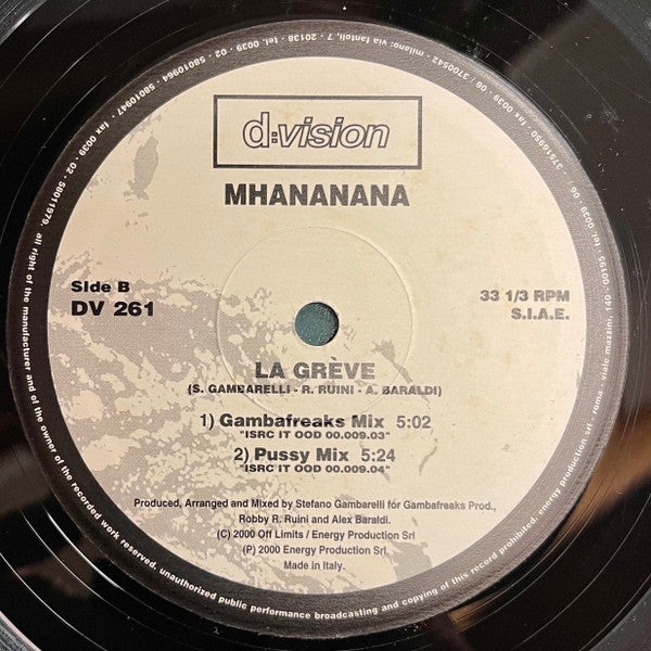 Mhananana : La Grève (12")