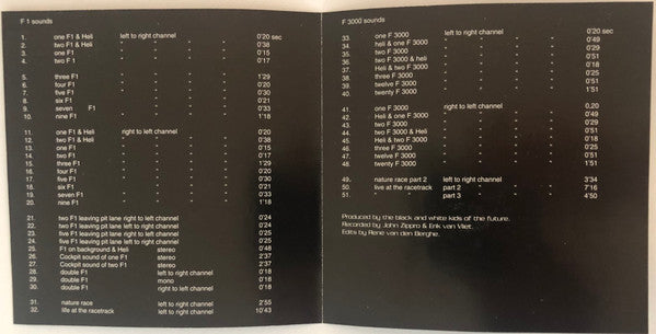 Food For Woofers : Formula 1/3000 Sounds (CD)