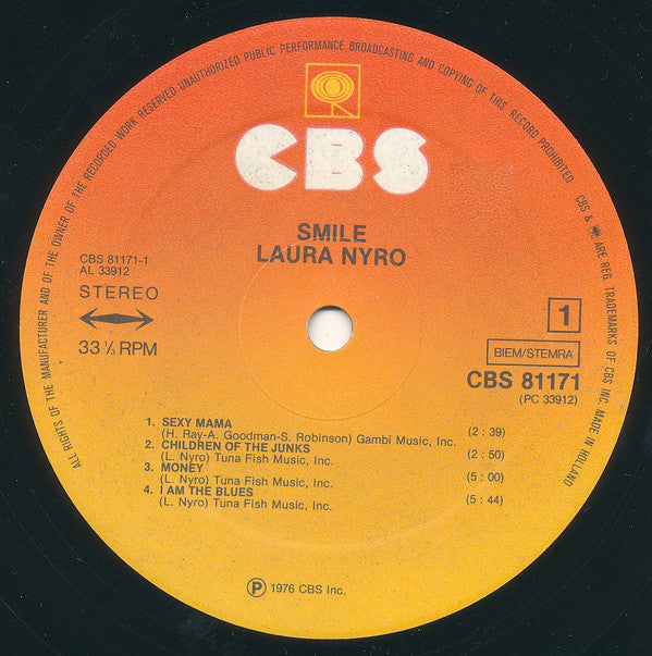 Laura Nyro : Smile (LP, Album)