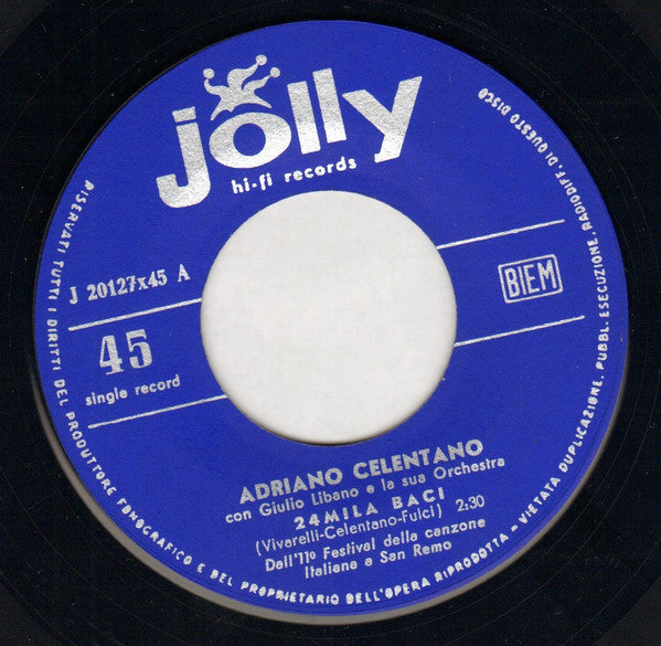 Adriano Celentano : 24.000 Baci (7", Single)