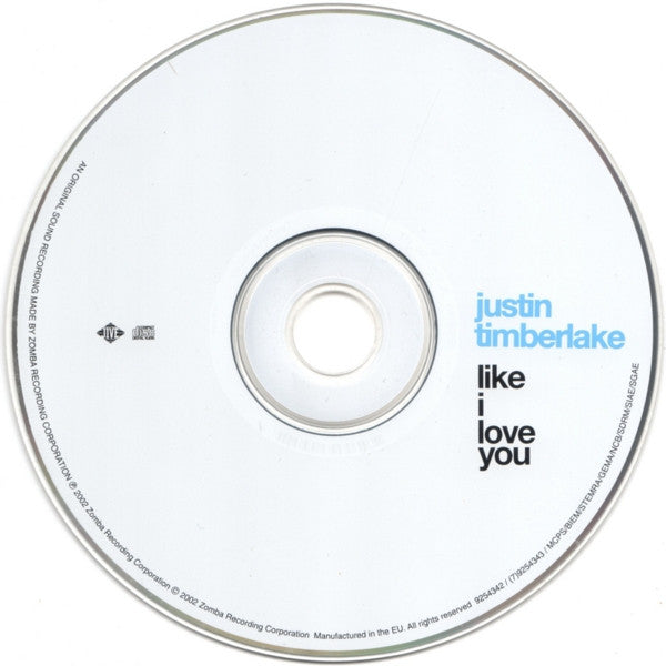 Justin Timberlake : Like I Love You (CD, Single)