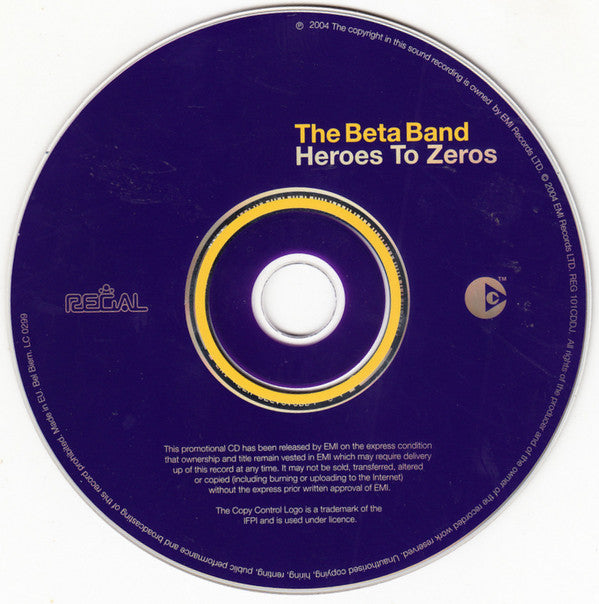 The Beta Band : Heroes To Zeros (CD, Album, Copy Prot., Promo)