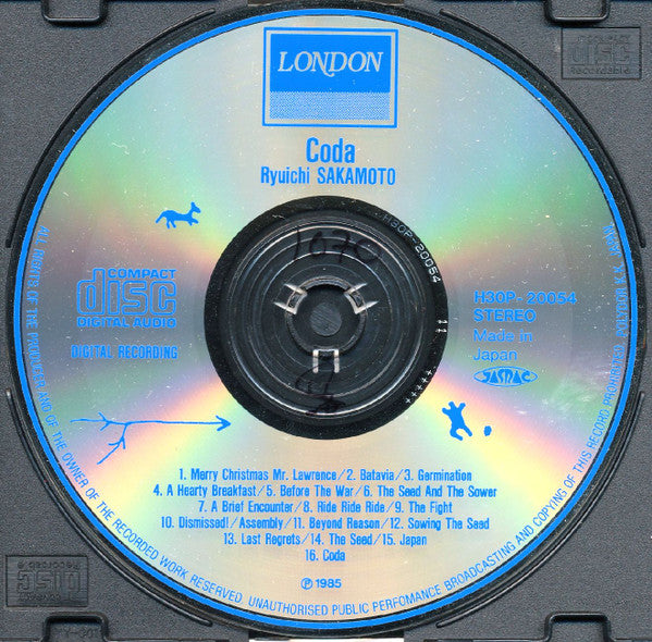 Ryuichi Sakamoto : Coda (CD, Album, RE)
