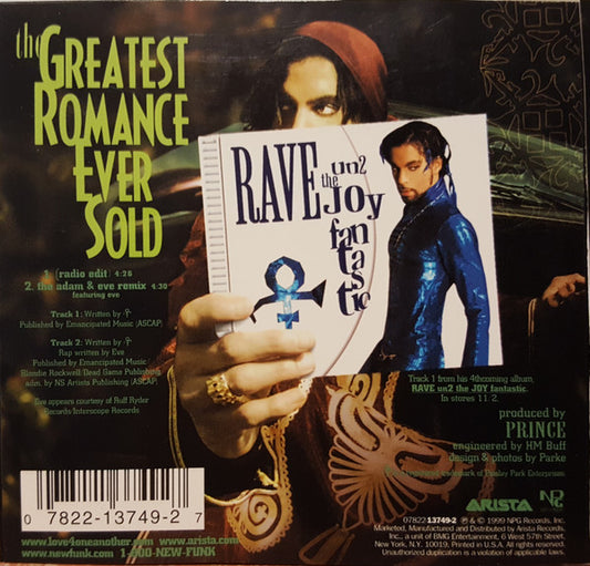 The Artist (Formerly Known As Prince) : The Greatest Romance Ever Sold (CD, Single, All)