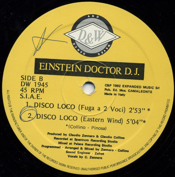 Einstein Doctor DJ : Disco Loco (Remix) (12")