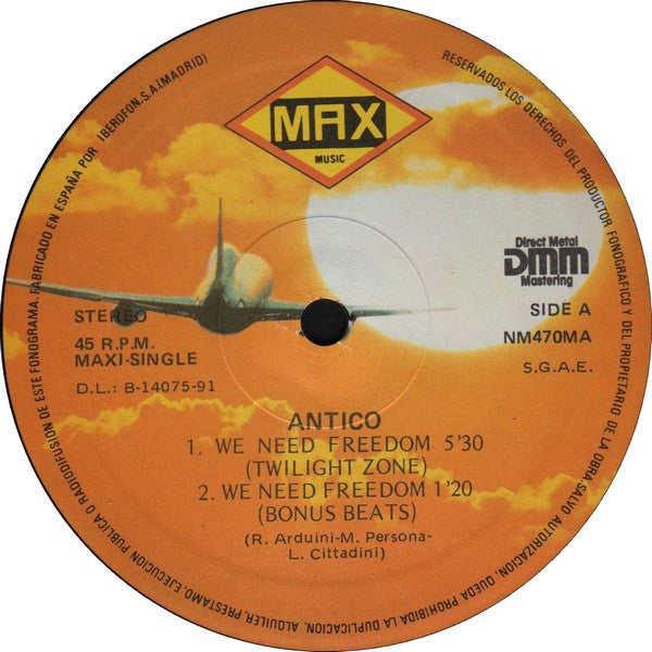 Antico : We Need Freedom (12", Maxi)