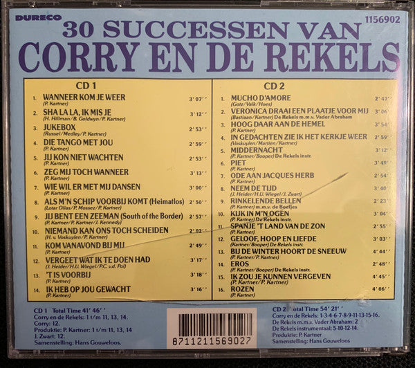 Corry En De Rekels : 30 Successen Van Corry En De Rekels (2xCD, Comp)