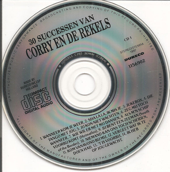 Corry En De Rekels : 30 Successen Van Corry En De Rekels (2xCD, Comp)