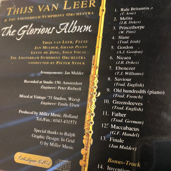Thijs Van Leer & Amsterdam Symphony Orchestra, Jan Mulder, Letty De Jong : The Glorious Album (CD, Album)