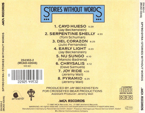 Spyro Gyra : Stories Without Words (CD, Album)