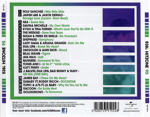 Various : 538 - Hitzone 95 (CD, Comp)