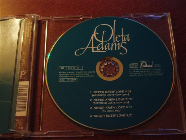 Oleta Adams : Never Knew Love (The Remixes) (CD, Single)