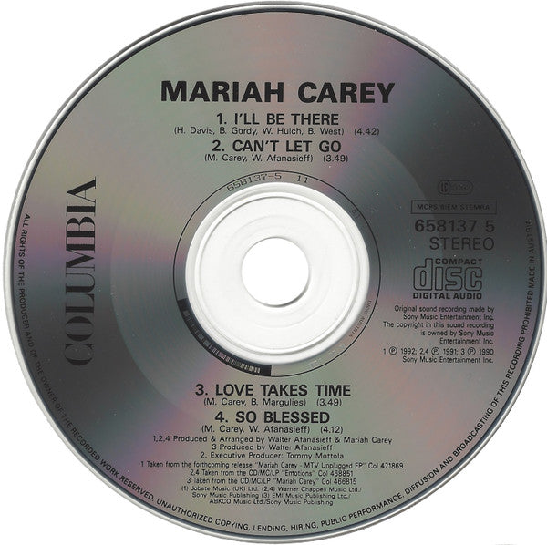 Mariah Carey : I'll Be There (CD, Single)
