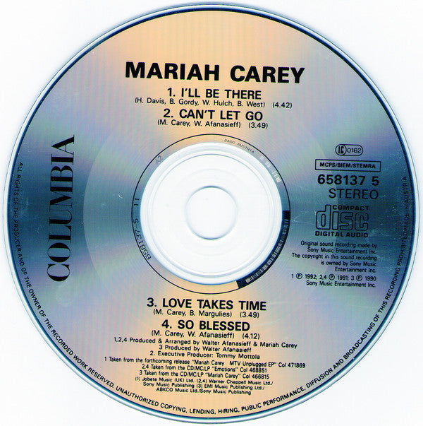 Mariah Carey : I'll Be There (CD, Single)