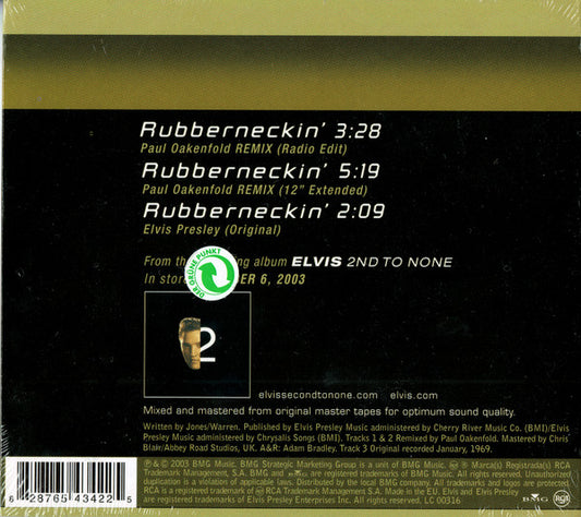 Elvis Presley : Rubberneckin' (Paul Oakenfold Remix) (CD, Single, Dig)
