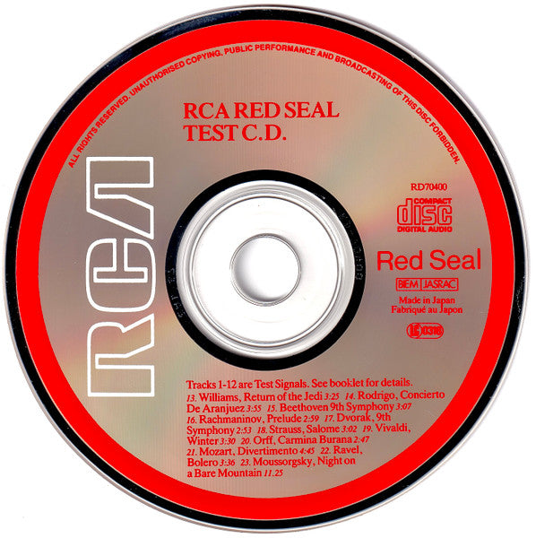 Unknown Artist : Test Compact Disc - Extensive Tests For Audio Equipment (CD)