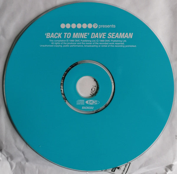 Dave Seaman : Back To Mine (CD, Mixed)