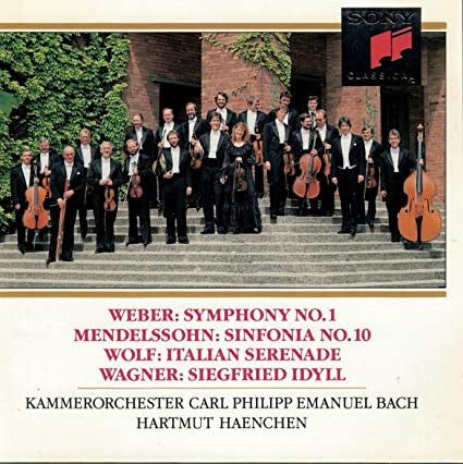 Carl Maria von Weber, Felix Mendelssohn-Bartholdy, Hugo Wolf, Richard Wagner, Kammerorchester Carl Philipp Emanuel Bach, Hartmut Haenchen : Symphony No.1 / Sinfonia No.10 / Italian Serenade / Siegfried Idyll (CD, Comp)