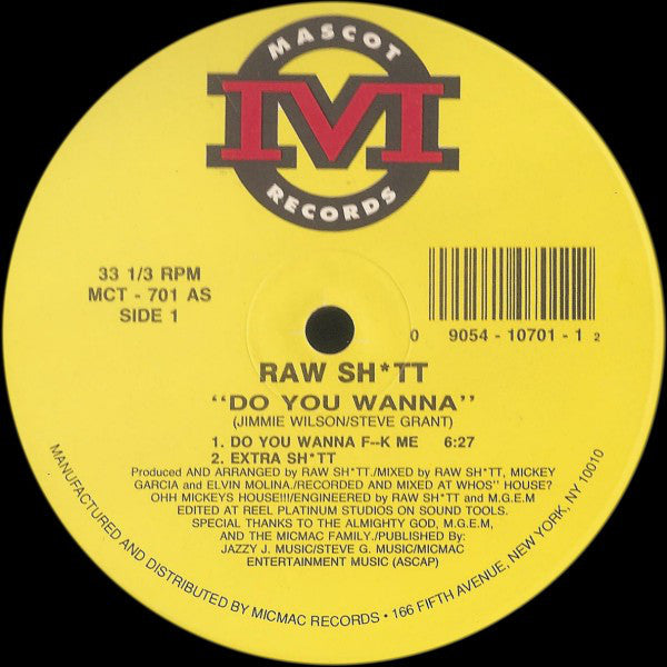 Raw Shit : Do You Wanna (12")