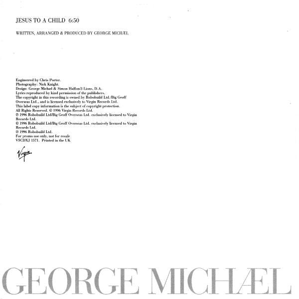 George Michael : Jesus To A Child (CD, Single, Promo)