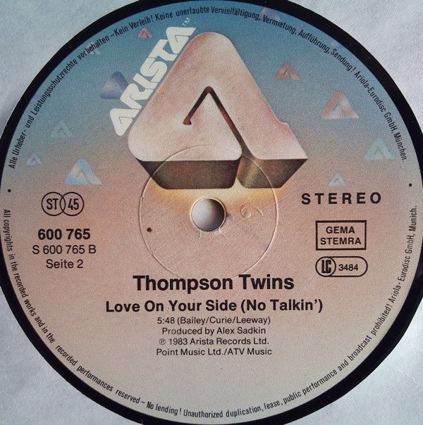 Thompson Twins : Love On Your Side (Rap Boy Rap) (12")