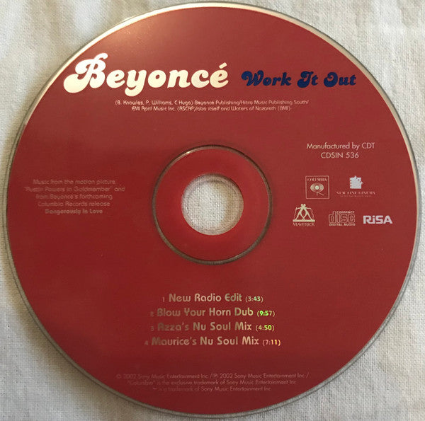 Beyoncé : Work It Out (CD, Single)