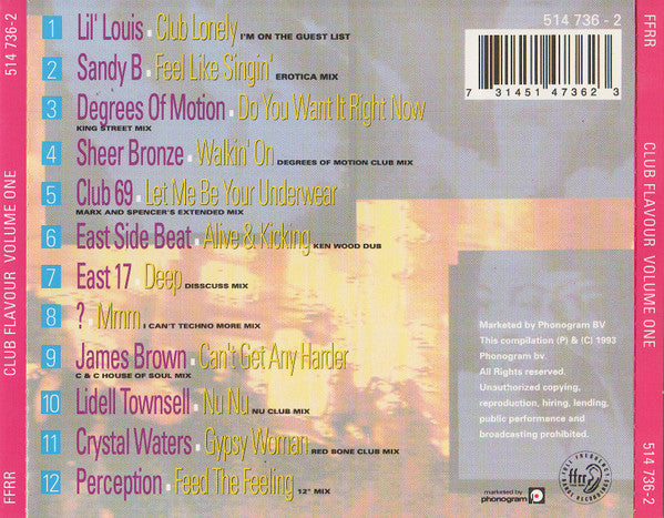 Various : Club Flavour Volume One (CD, Comp)