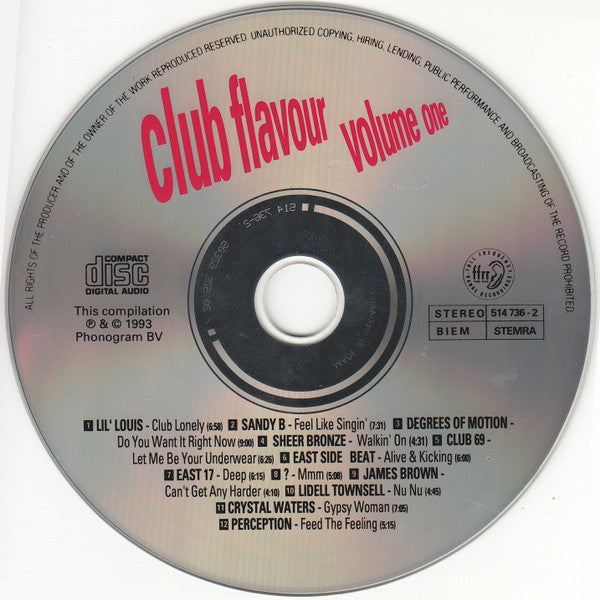 Various : Club Flavour Volume One (CD, Comp)