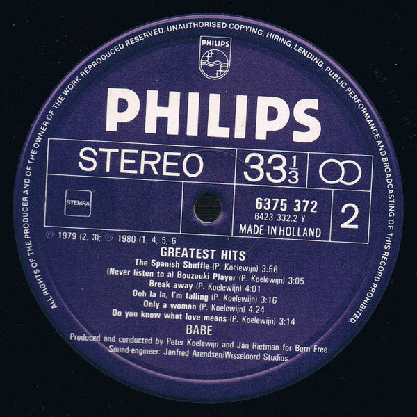Babe (2) / Luv' : Greatest Hits (2xLP, Comp)