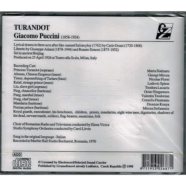 Giacomo Puccini : Turandot (2xCD, Album, RE, RM)