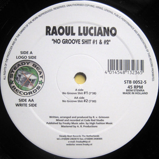 Raoul Luciano : No Groove Shit #1 & #2 (12")