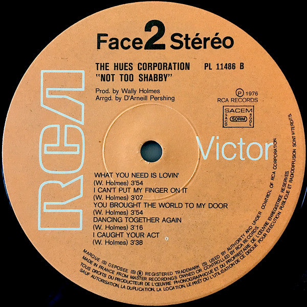 The Hues Corporation : Not Too Shabby (LP, Album)