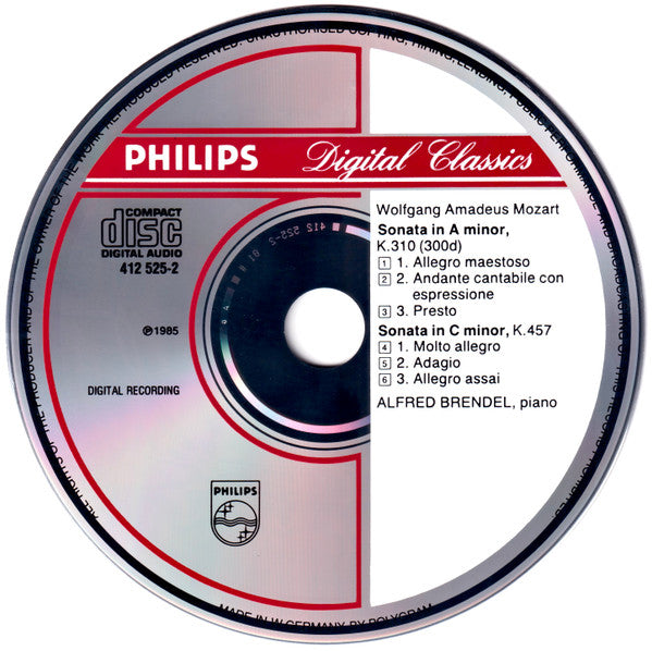 Wolfgang Amadeus Mozart - Alfred Brendel : Piano Sonatas · Klaviersonaten KV 310 & 457 (CD)