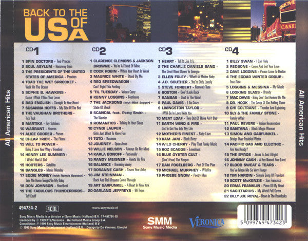 Various : Back To The US Of A (All American Hits) (4xCD, Comp)