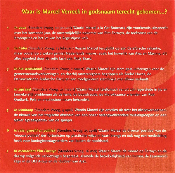 Marcel Verreck : Waar Ben Ik In Godsnaam Terecht Gekomen... ?! - Een Jaaroverzicht Door Marcel Verreck (CD)