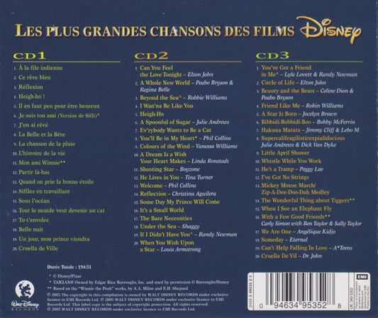 Various : Les Plus Grandes Chansons Des Films Disney (3xCD, Comp)