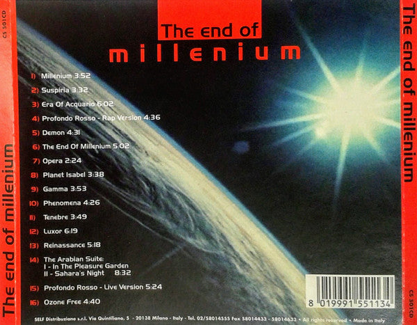 Claudio Simonetti : The End Of Millenium (The Best Of Claudio Simonetti) (CD, Comp)