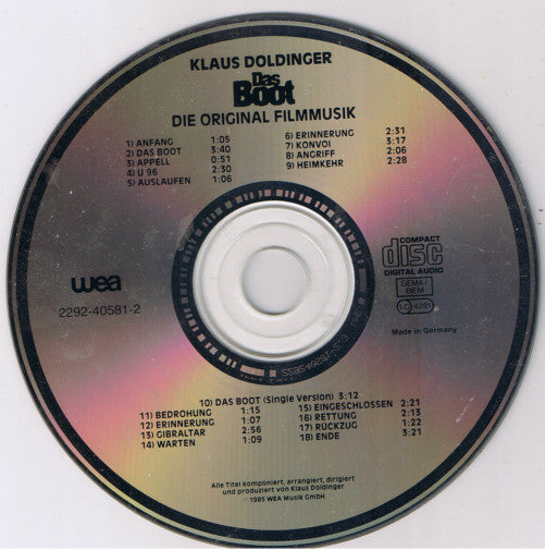 Klaus Doldinger : (Die Original Filmmusik) Das Boot (CD, Album, Pre)