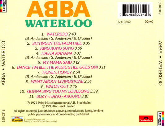 ABBA : Waterloo (CD, Album, RE, RP)