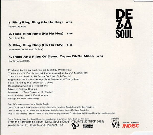 De La Soul : Ring Ring Ring (Ha Ha Hey) (CD, Maxi)
