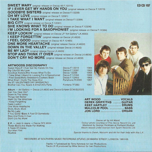The Artwoods : 100 Oxford Street (CD, Comp)
