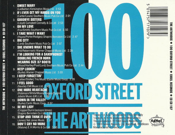 The Artwoods : 100 Oxford Street (CD, Comp)
