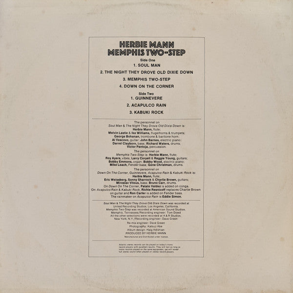 Herbie Mann : Memphis Two-Step (LP, Album)