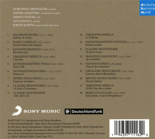 Dorothee Oberlinger, Dmitry Sinkovsky, Ensemble 1700 : Discovery Of Passion (CD)