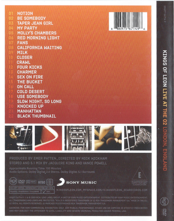 Kings Of Leon : Live At The O2 London, England (DVD-V, NTSC, Reg)