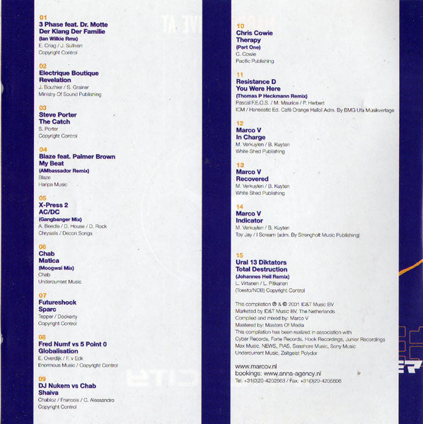 Marco V : Live At Innercity 2000 (CD, Mixed)